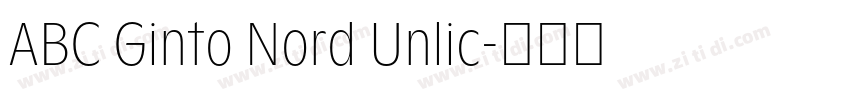 ABC Ginto Nord Unlic字体转换